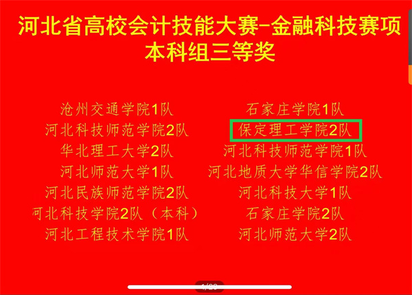 經(jīng)濟學院榮獲2022年河北省高校會計技能大賽——金融科技賽項二等獎、三等獎