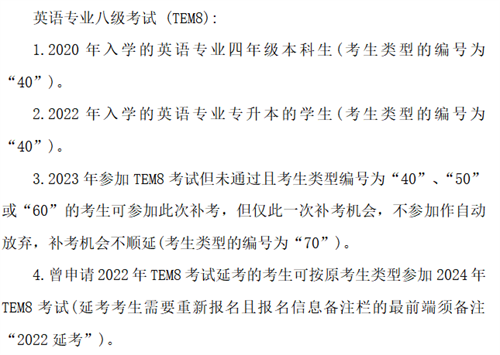 關(guān)于2023年英語(yǔ)專業(yè)四、八級(jí)考試報(bào)名的通知